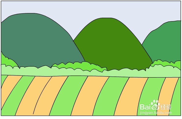 flash如何绘制一个田野场景