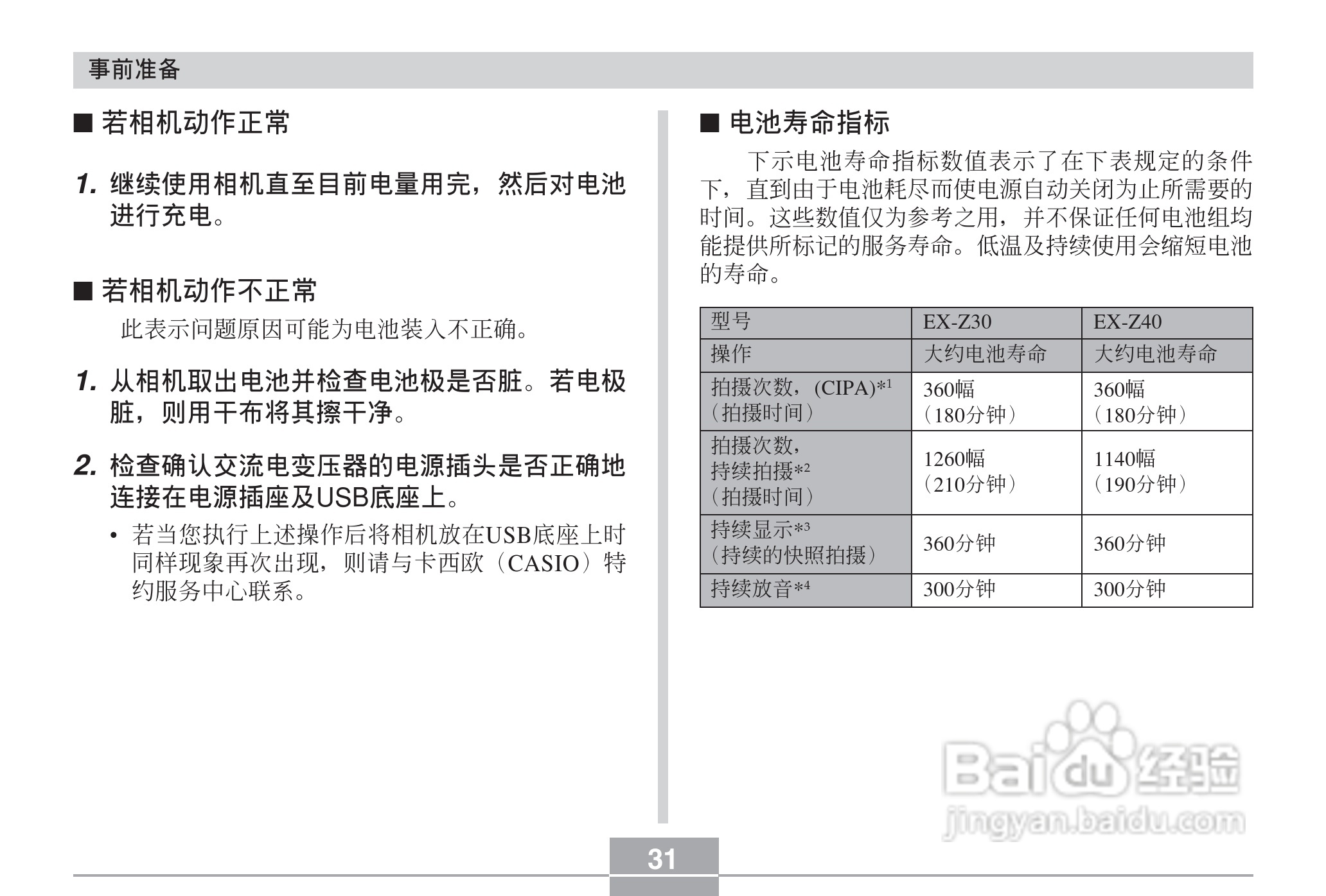 CASIO EX-Z40数码相机用户说明书:[4]