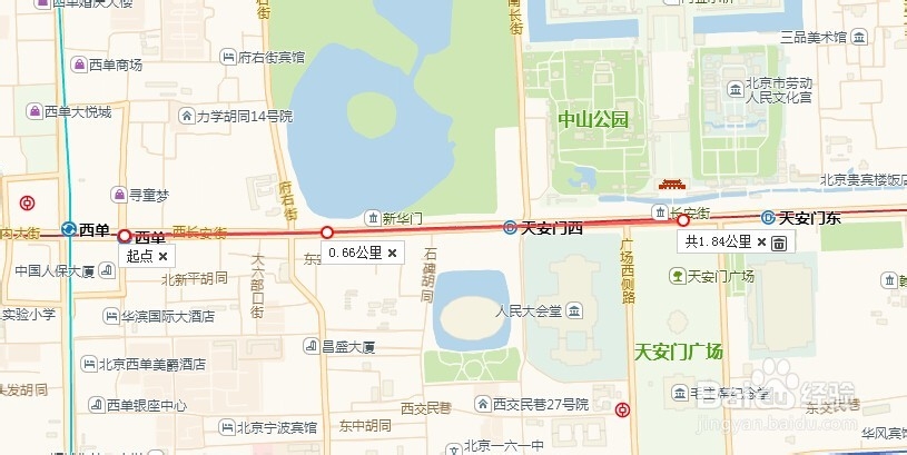 如何在网页版高德地图上测量两地距离