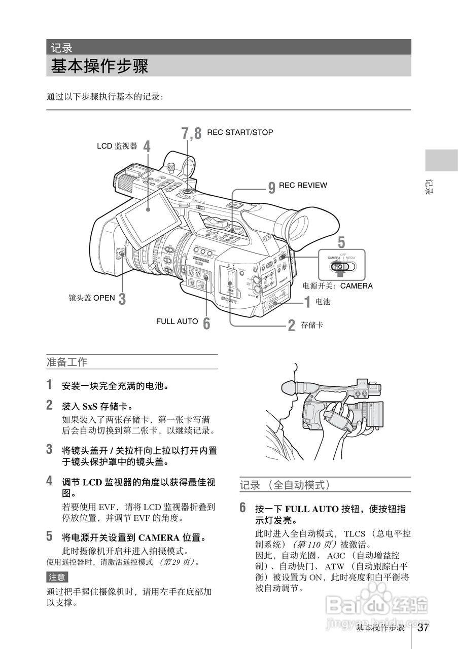 SONY PMW-EX1R摄像机使用说明书:[4]