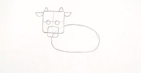 如何画一头卡通牛