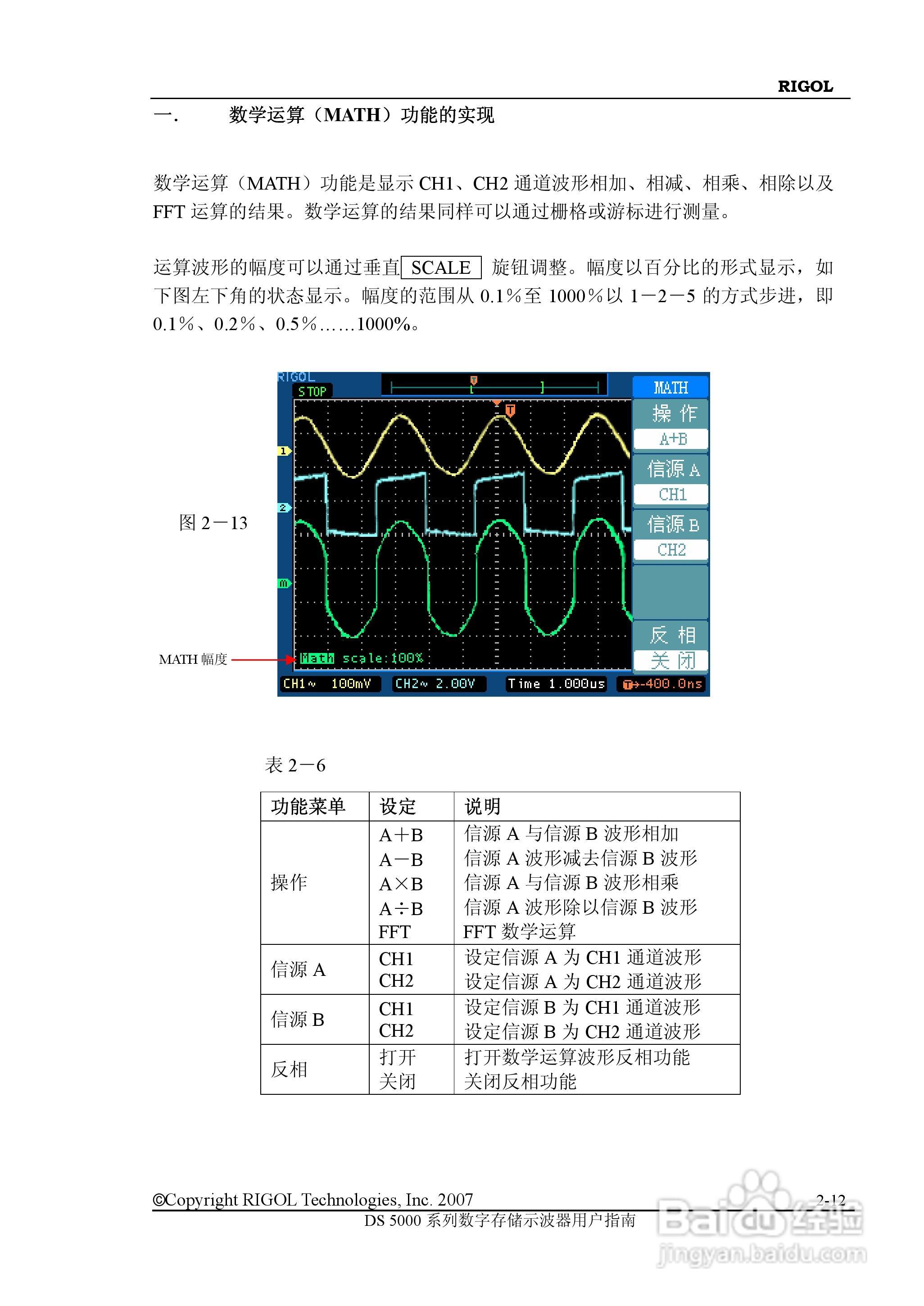 RIGOL数字示波器 DS5000 用户手册:[4]