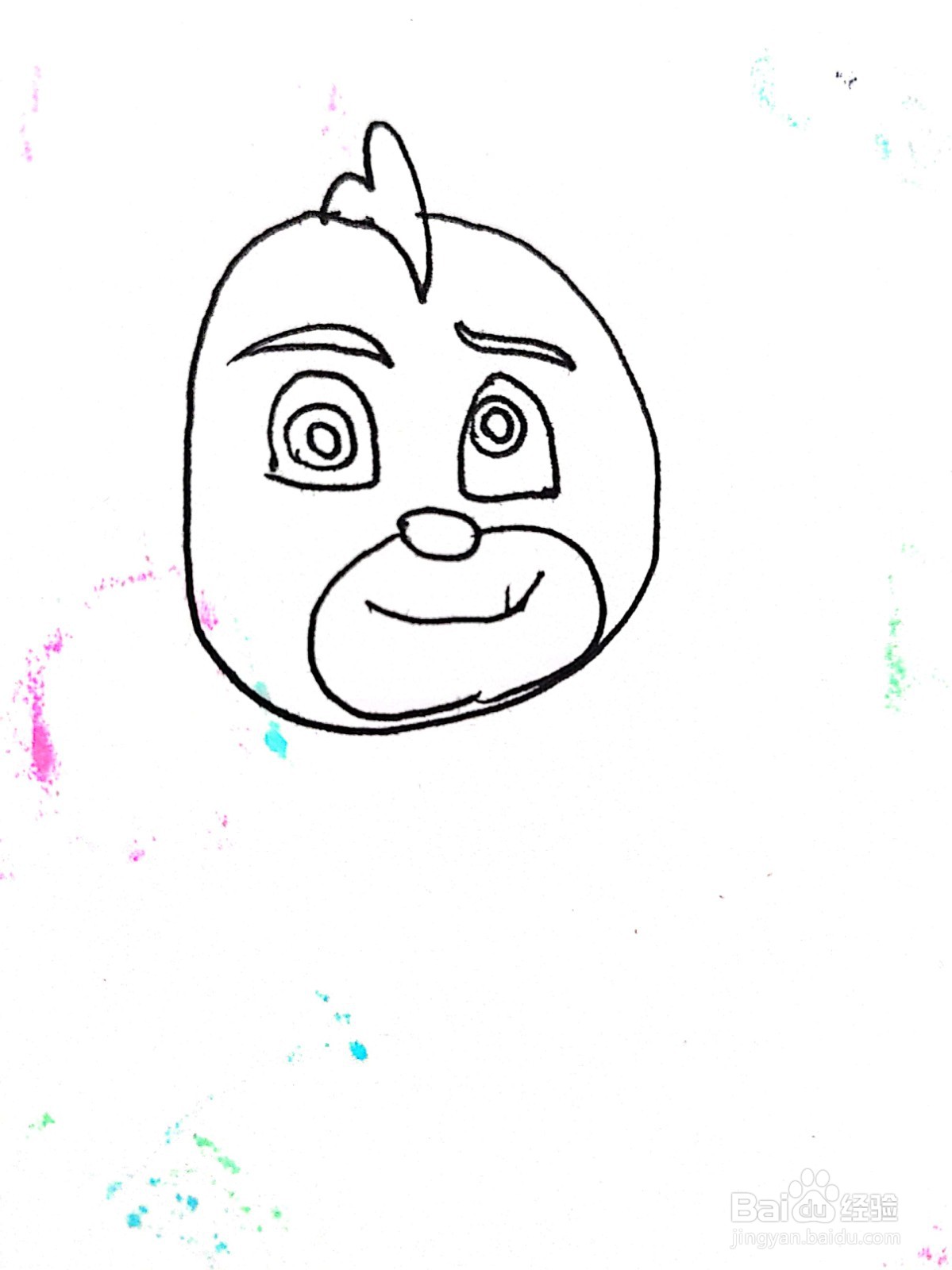 小怪兽线描画怎么画