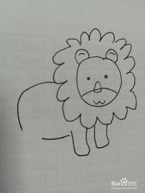 简笔画小狮子画法