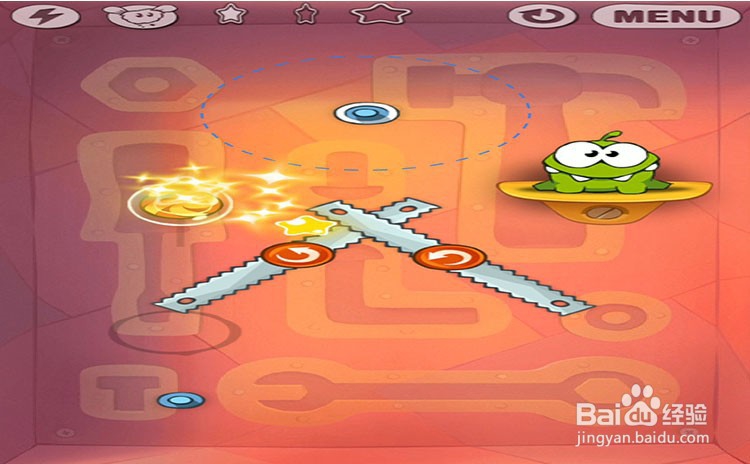 手机游戏割绳子level9-15三星攻略