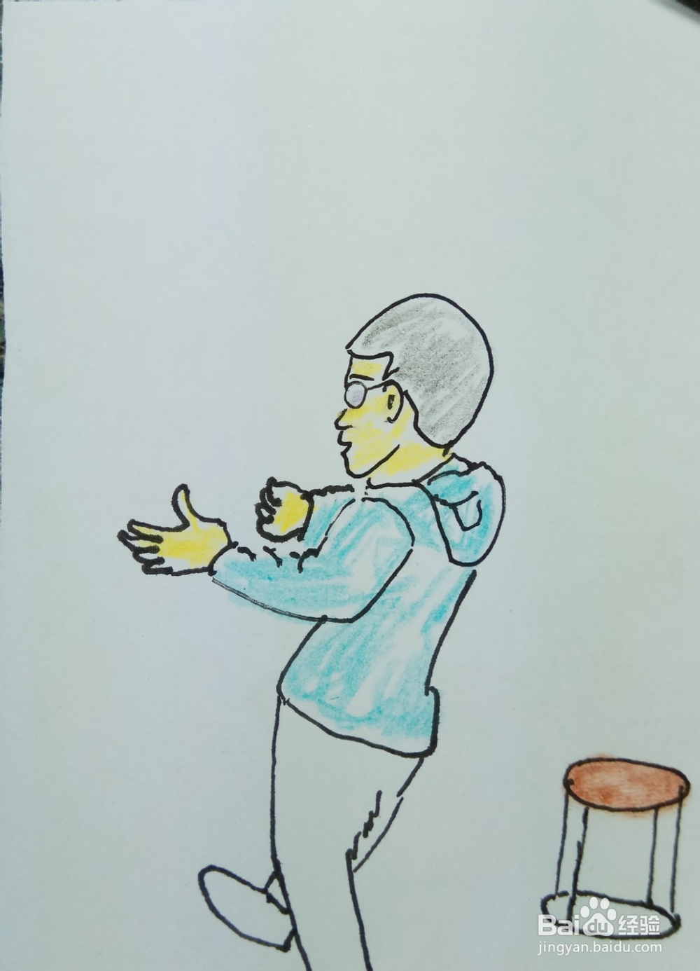 怎样画简笔画比划着学拉弓