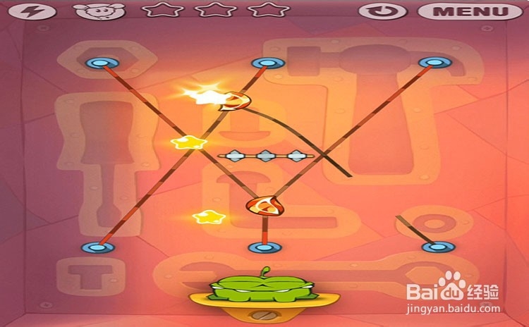 手机游戏割绳子level9-17三星攻略