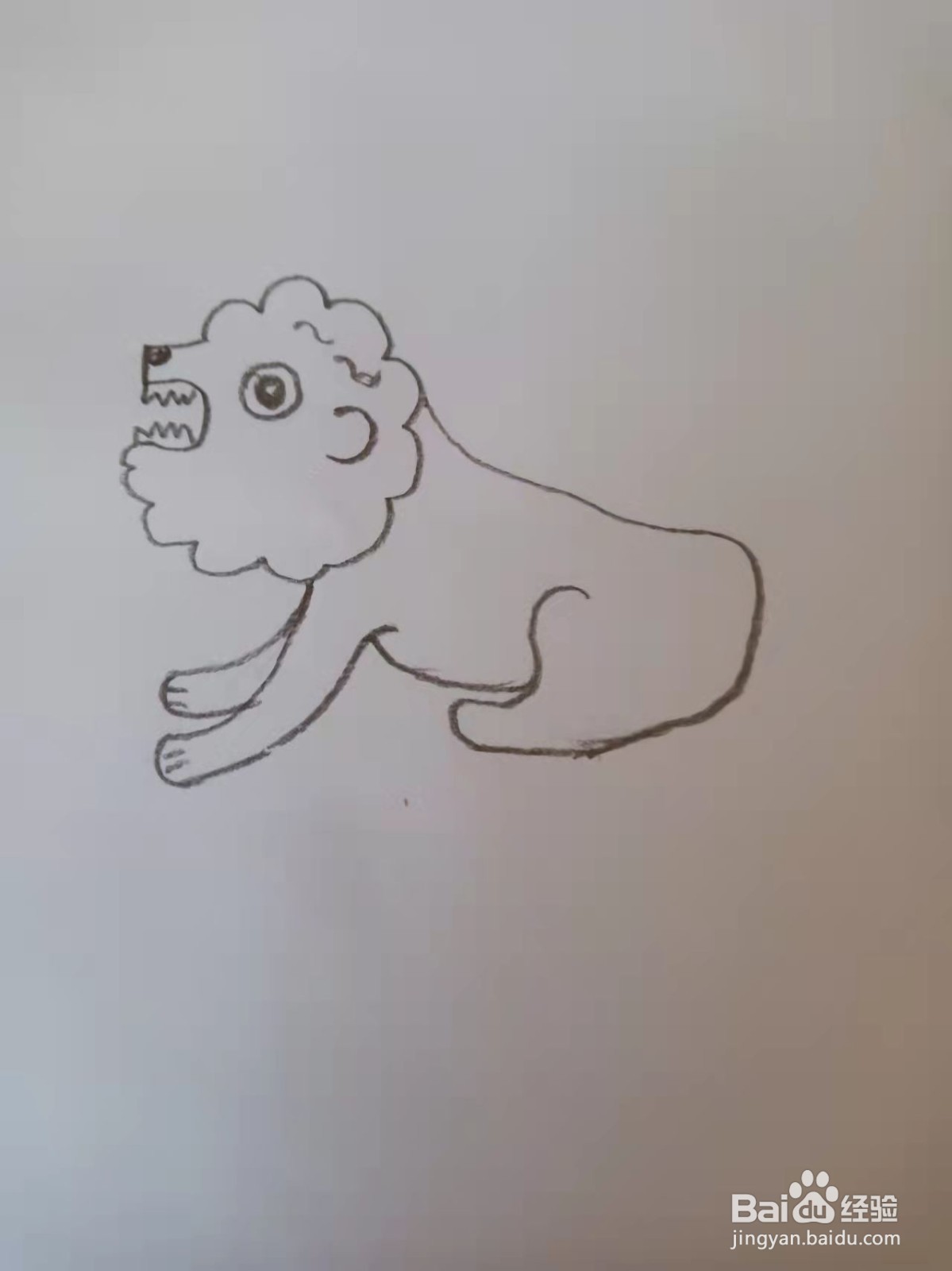 用数字5画狮子