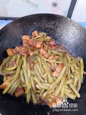 红烧肉炖豆角