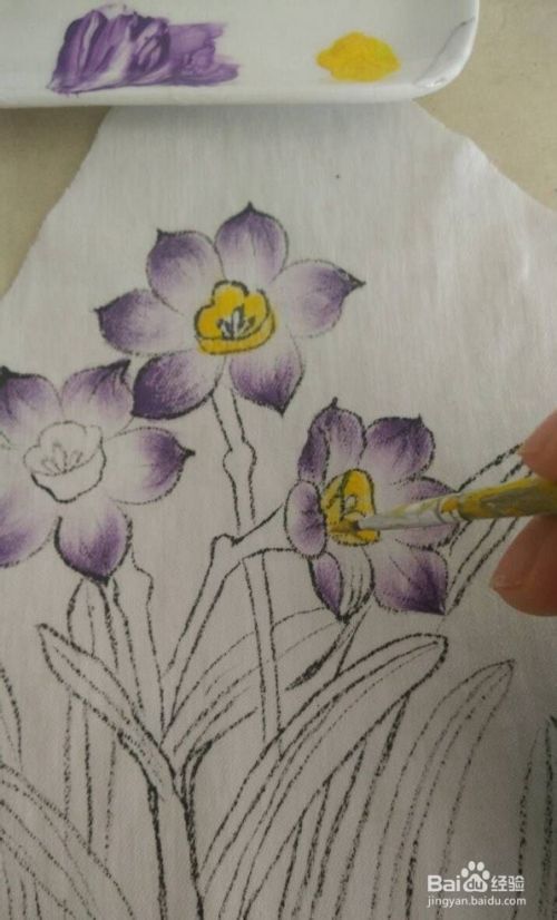 教你怎么手绘水仙花 百度经验