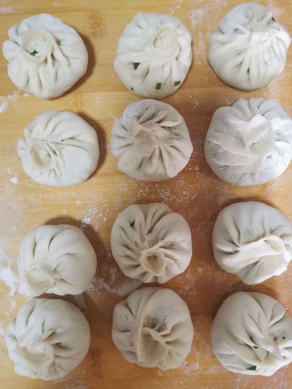 韭菜鸡蛋馅水煎包