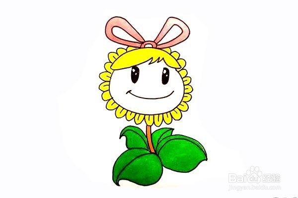 简笔画之卡通向日葵