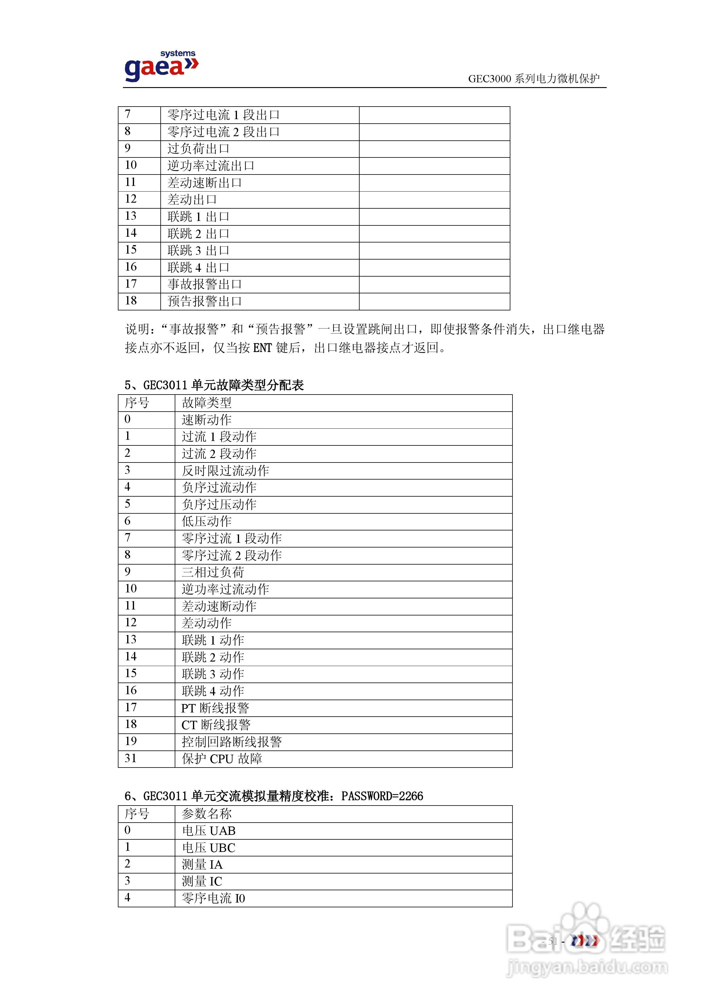 gaea GEC3000系列电力微机保护说明书:[6]