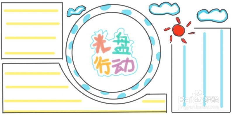 光盘行动手抄报简单