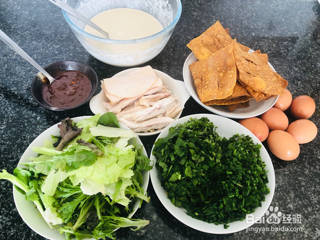 纯面粉摊的煎饼的做法