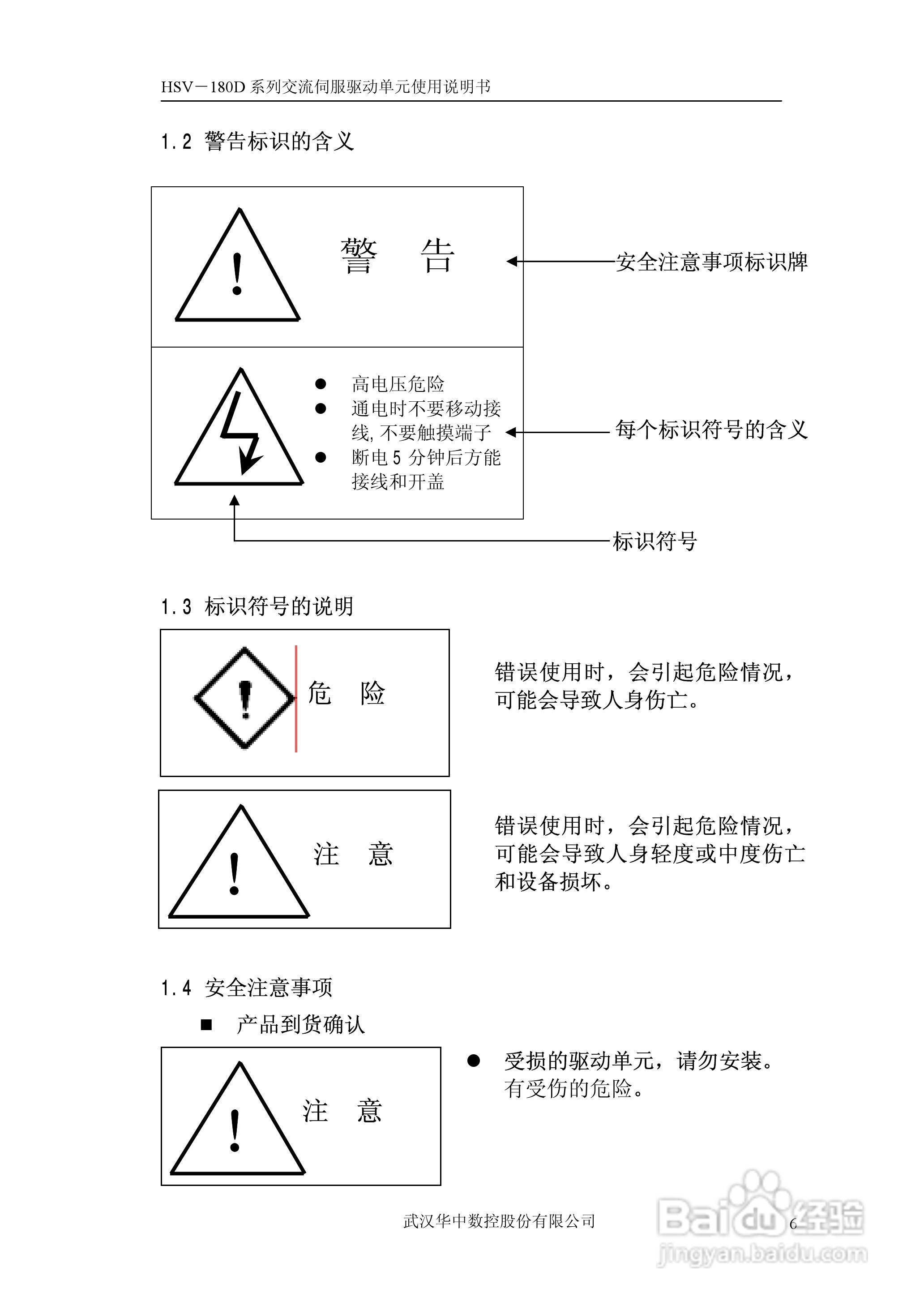 HSV-180D系列交流伺服驱动单元使用说明书:[1]
