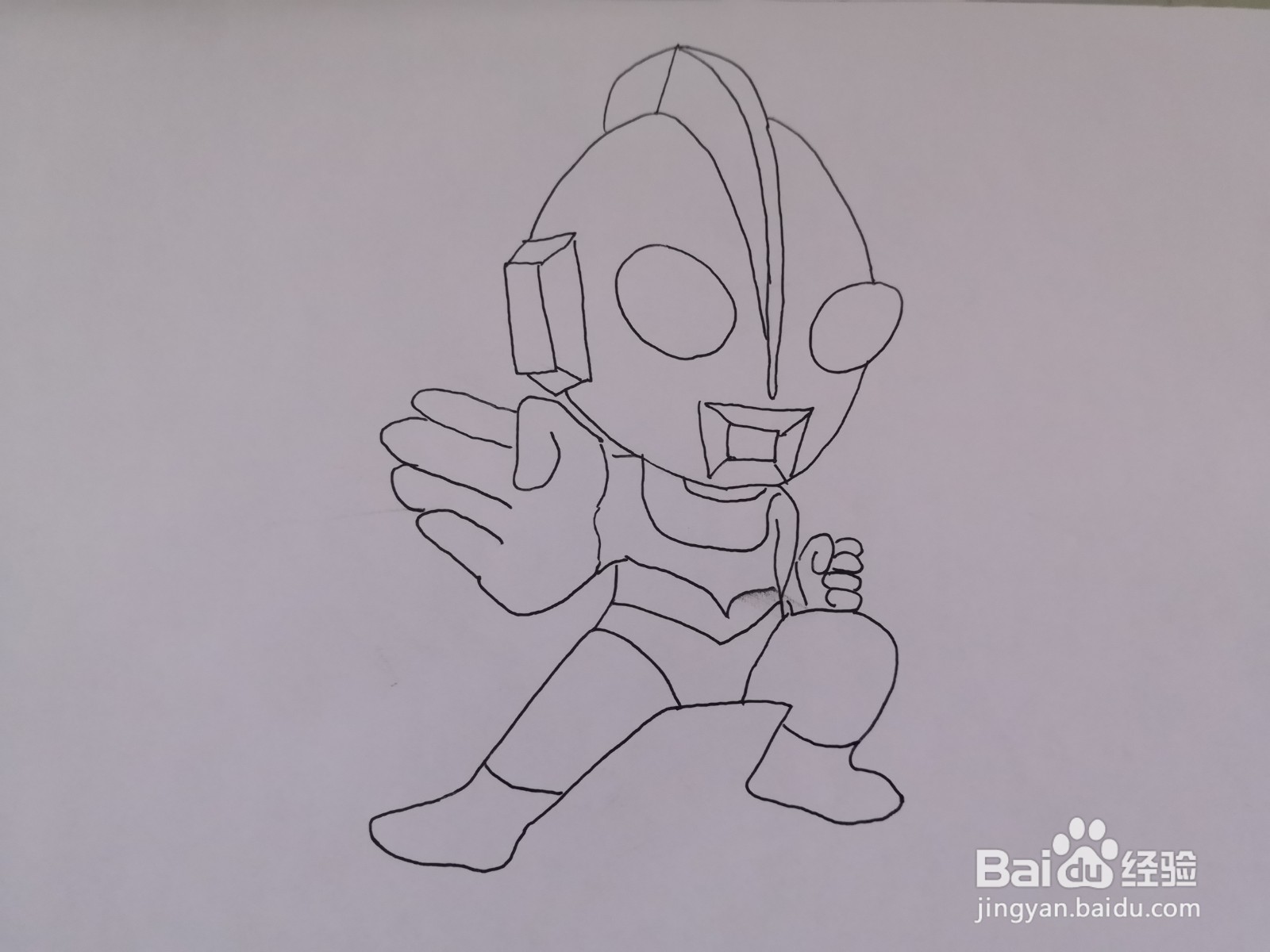 奥特曼简笔画彩色