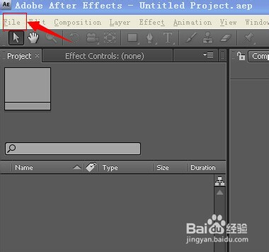 ＡＥ(after effects)如何导入素材文件：[1]