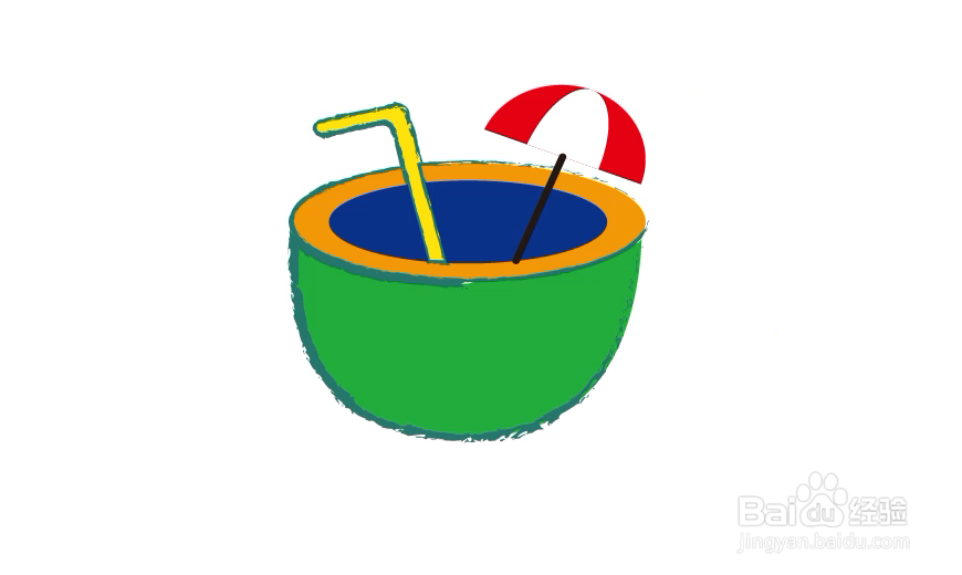 怎样在illustrator中绘制椰汁小图标