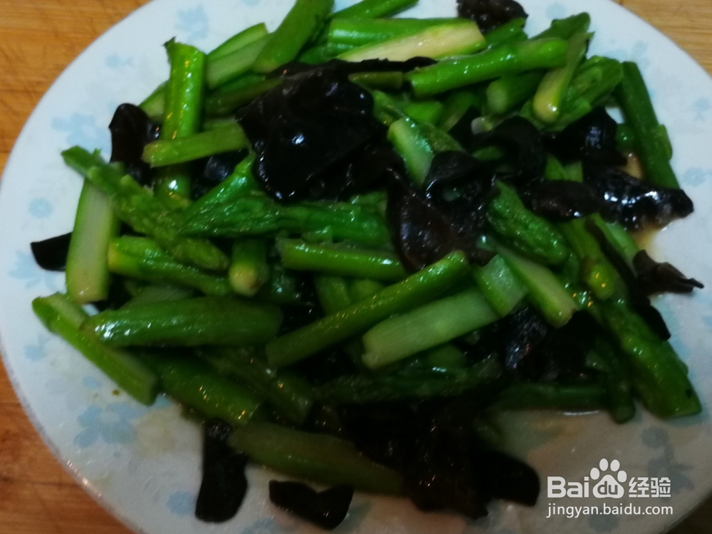 食材相同也能做出不一样风味的-黑木耳炒芦笋