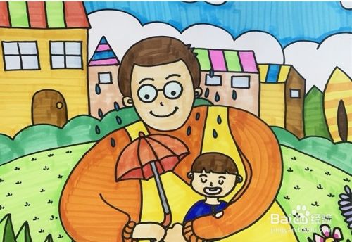 伴儿成长简笔画系列-怎样画关于父亲节的画