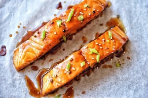 美味可口的三文鱼