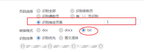 PDF文件OCR识别指定页为TXT文档
