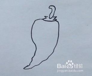 卡通画：委屈的小辣椒