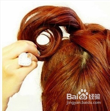 韩式花苞头扎法