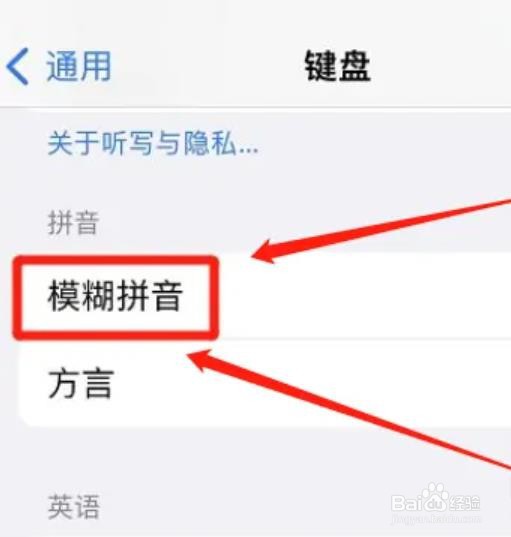如何关闭苹果键盘模糊拼音功能？
