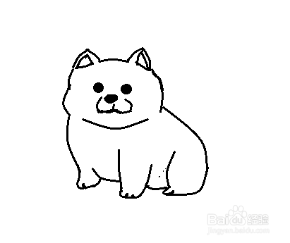 圆滚滚小柴犬的画法
