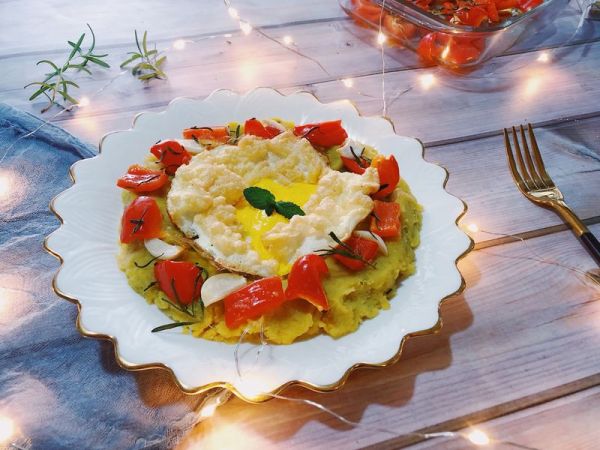 轻盈减脂早餐——云朵蛋brunch