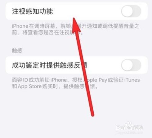苹果手机注视感知功能开启方法