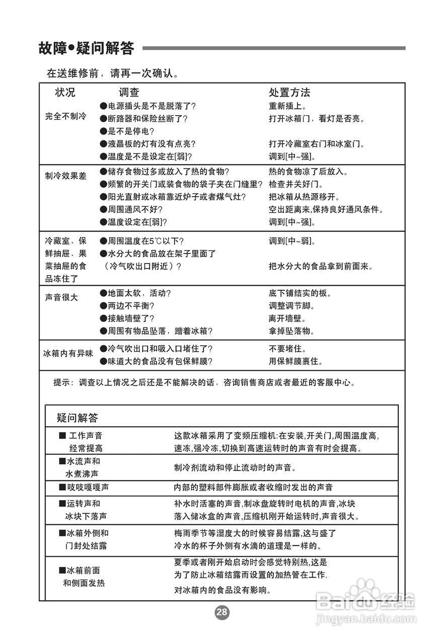 海尔bcd-301w说明书图片