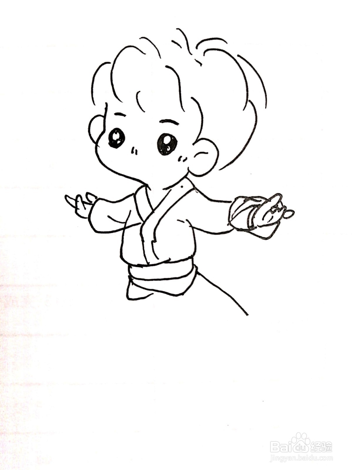 正在滑冰的羽生结玄线描画怎么画