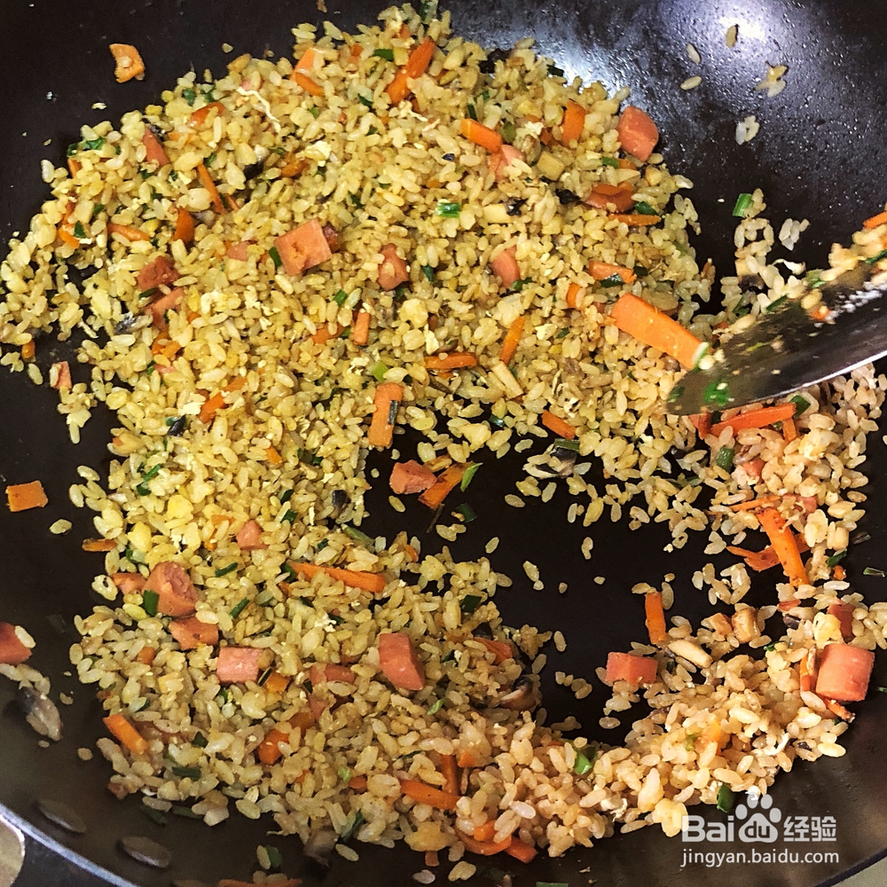 吃不过瘾的蒜香咖喱炒饭