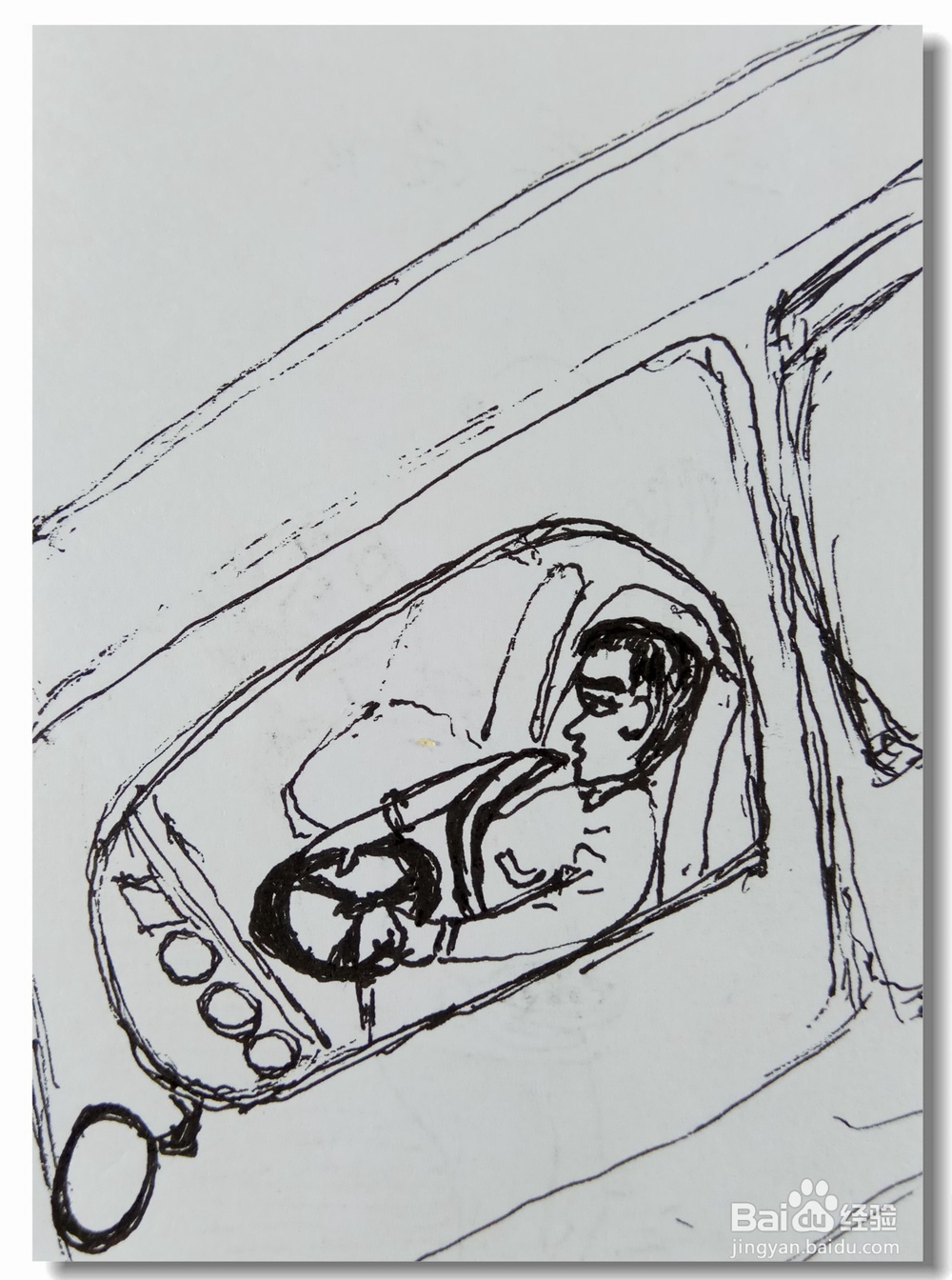 怎样画钢笔画“开车”？