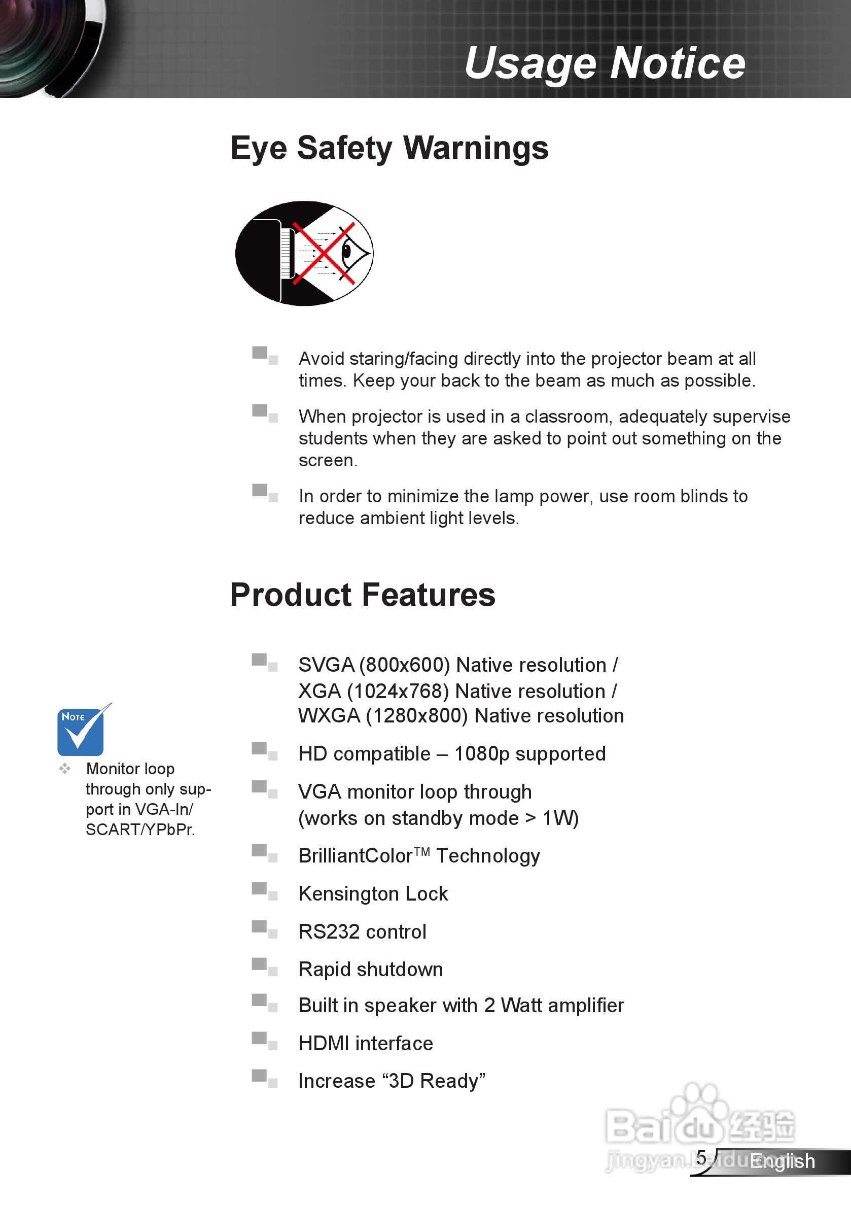奥图码EW539投影机使用说明书:[1]