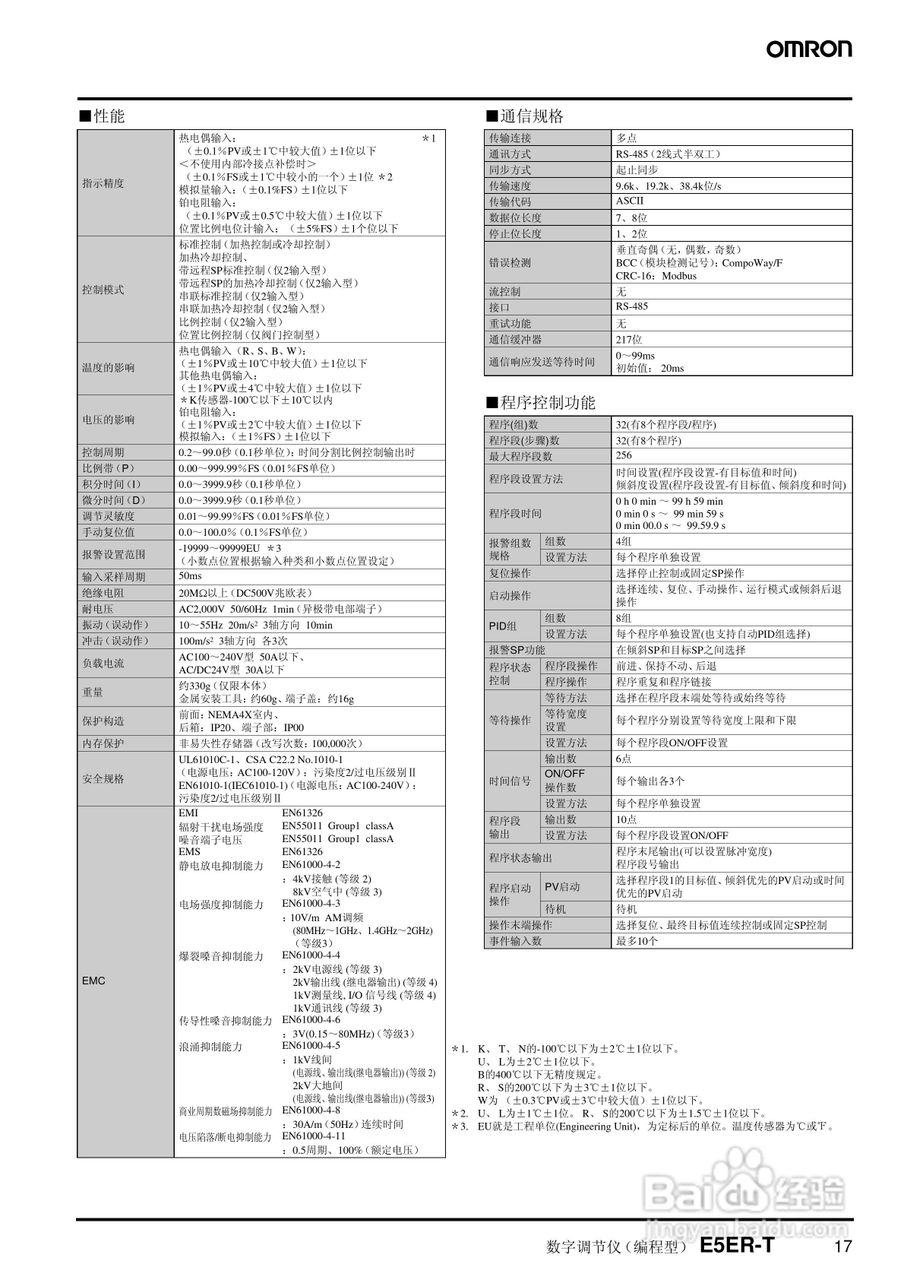omron E5AR-T/E5ER-T数字调节仪说明书:[2]