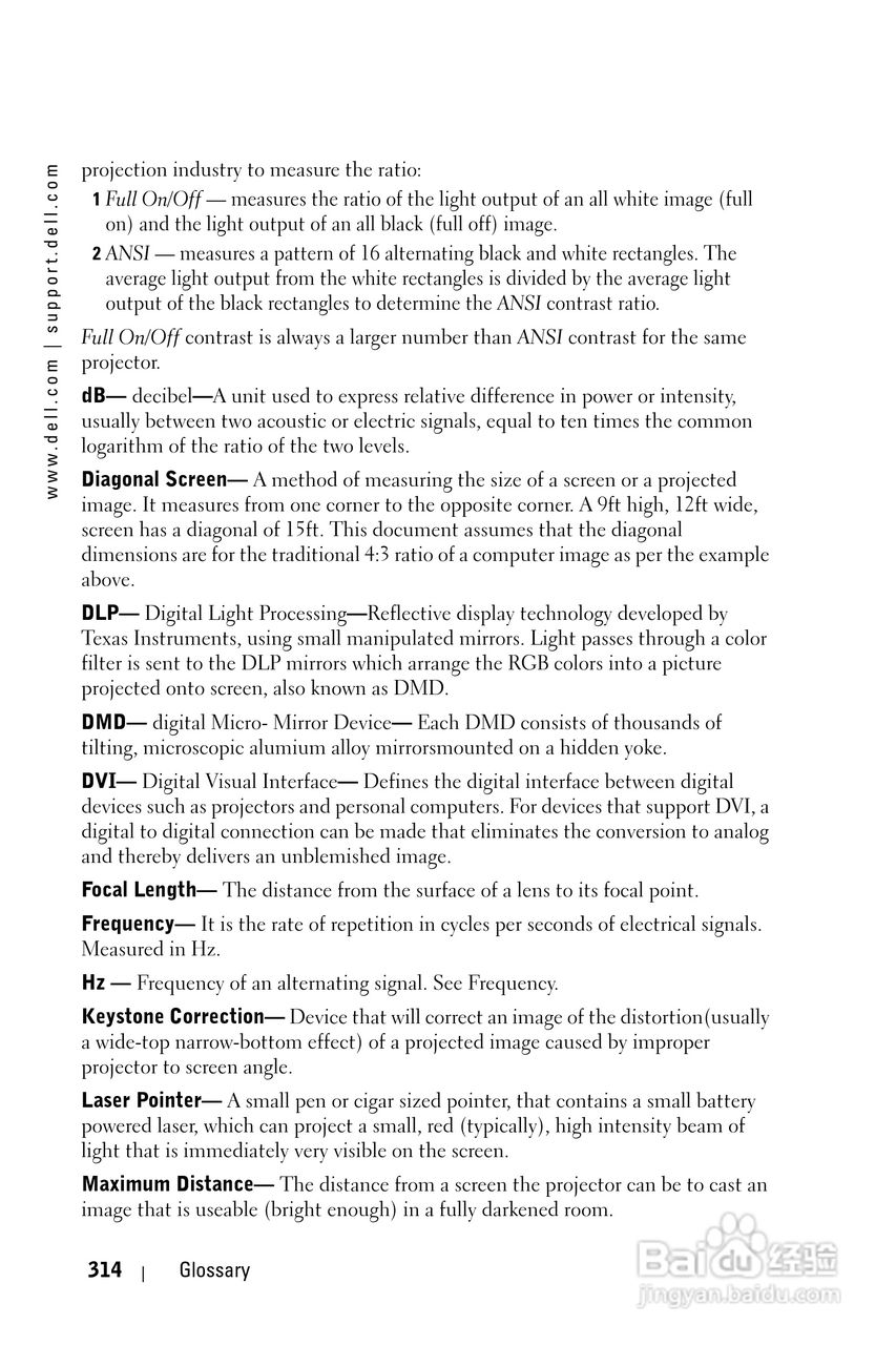 DELL Dell 1100MP Projector投影机说明书:[32]