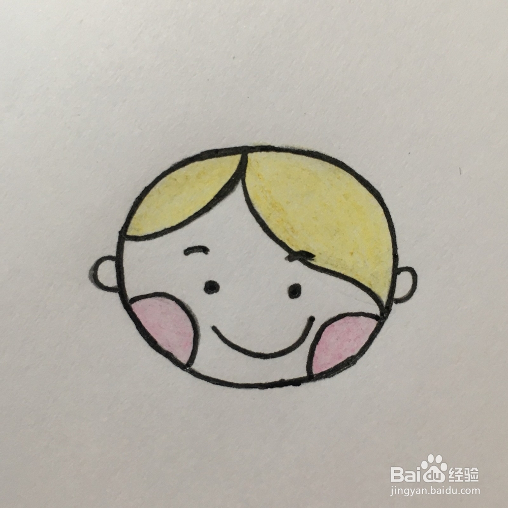头发服帖的男生头怎么画？
