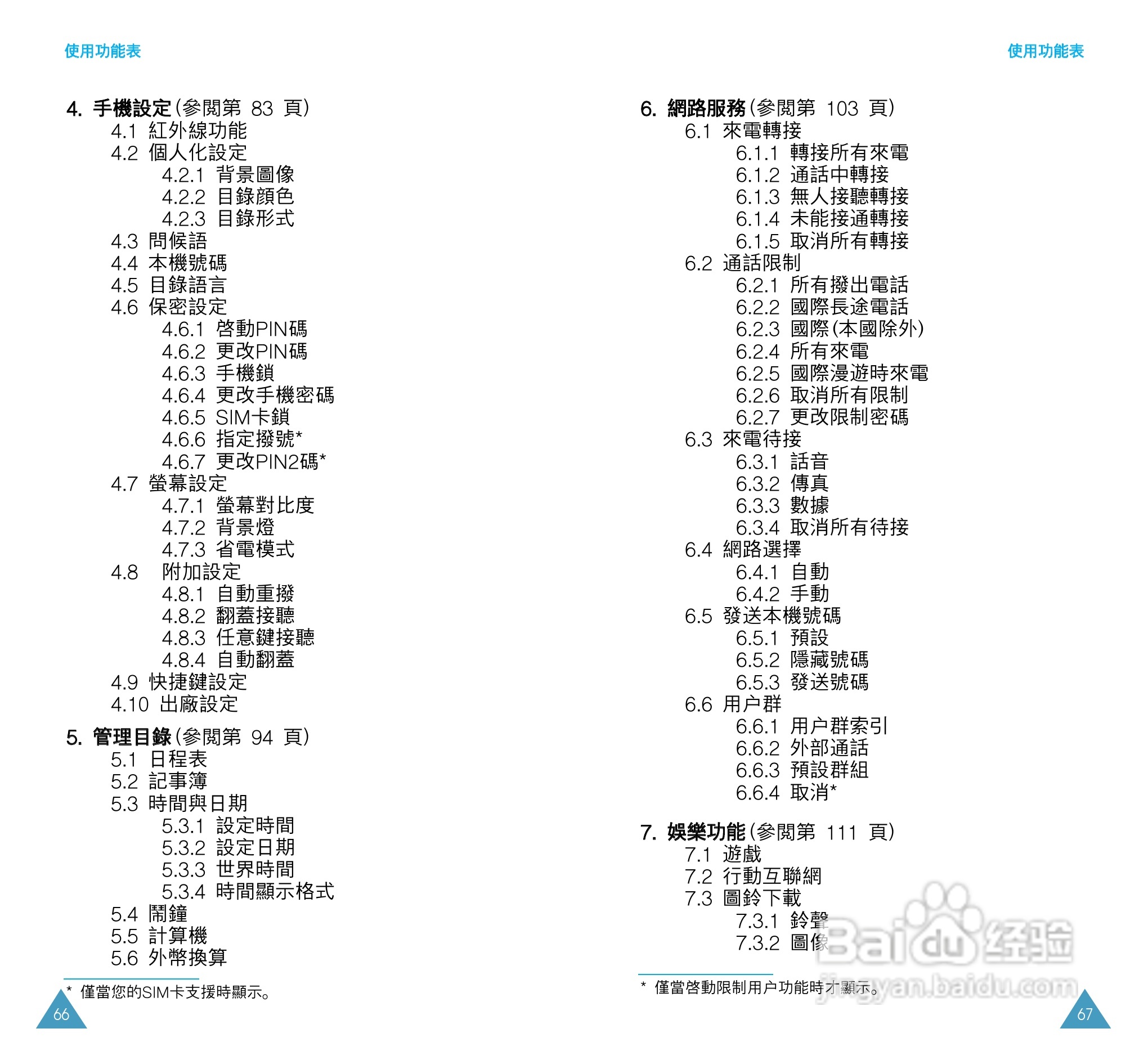 三星SGH-T208手机使用说明书:[4]
