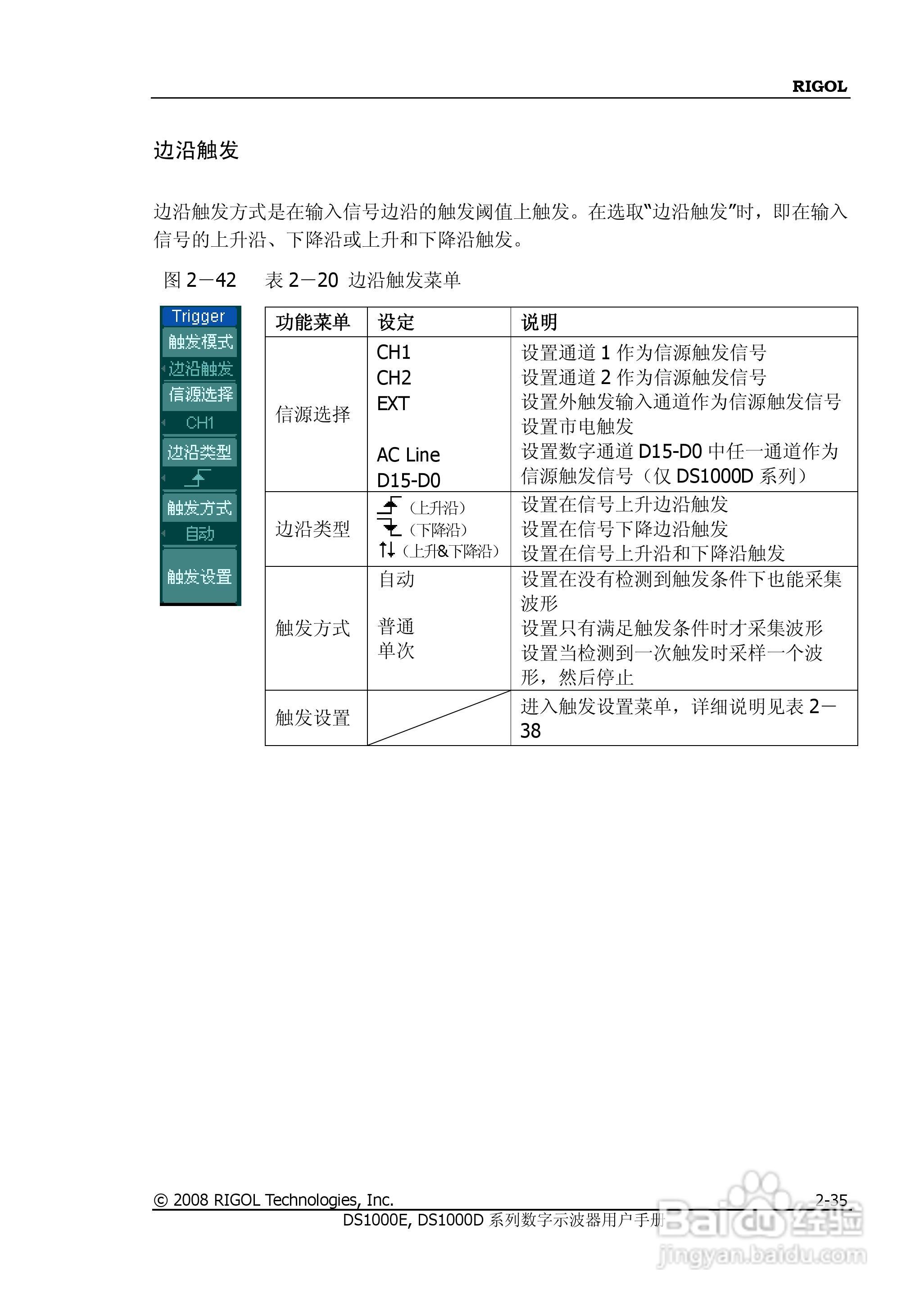 RIGOL DS100E/1000D系列数字示波器用户手册:[7]