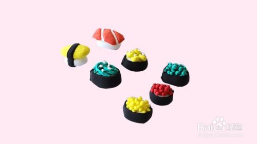 怎么用超轻粘土捏寿司 百度经验