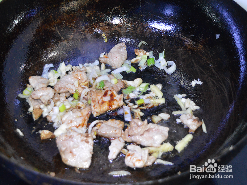 豆角溜炒肉片的做法