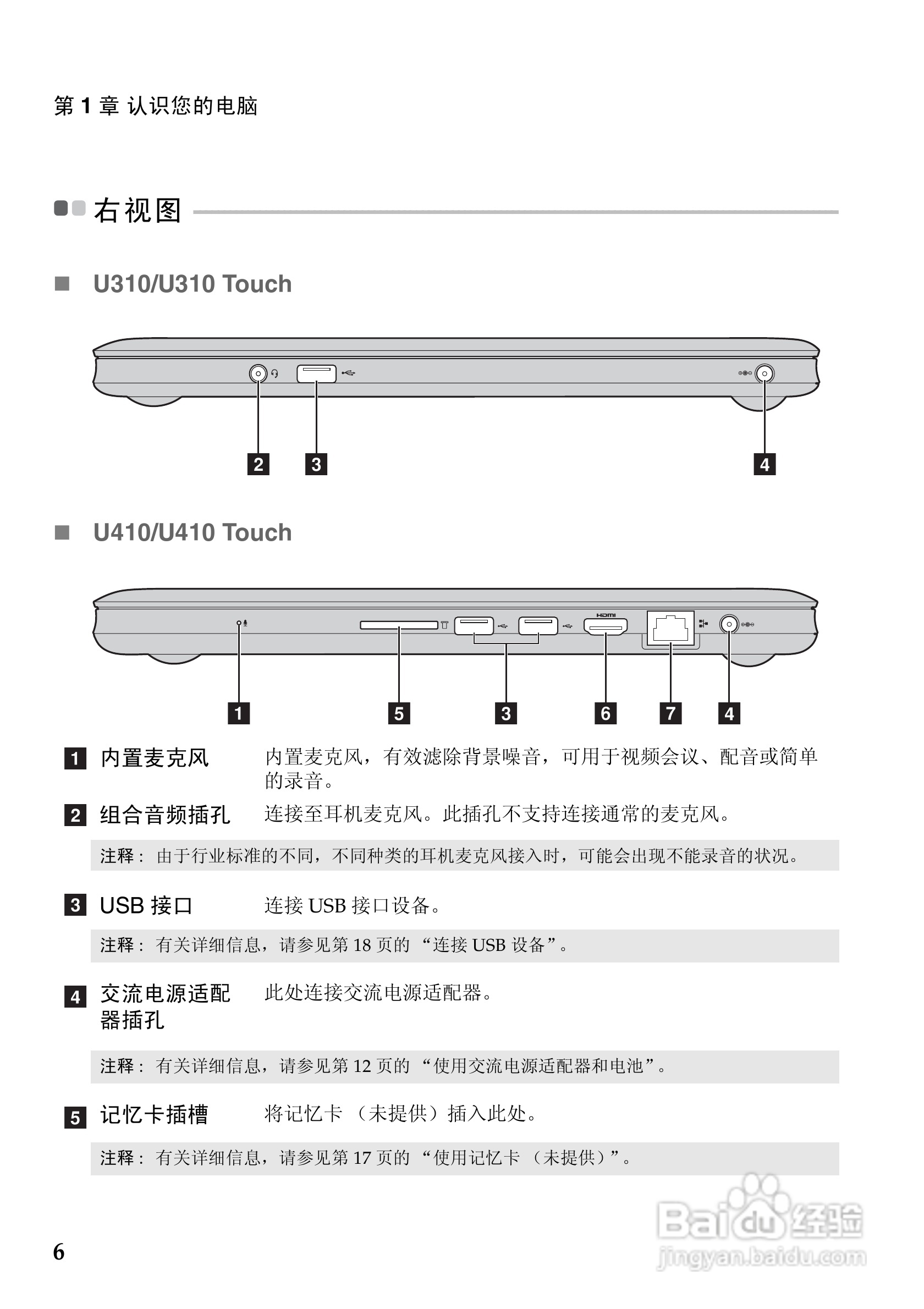 联想IdeaPad U410 touch笔记本电脑说明书:[1]