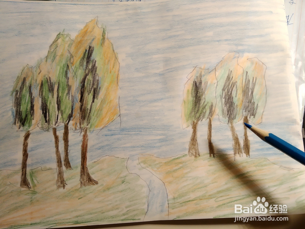 油画树怎么画