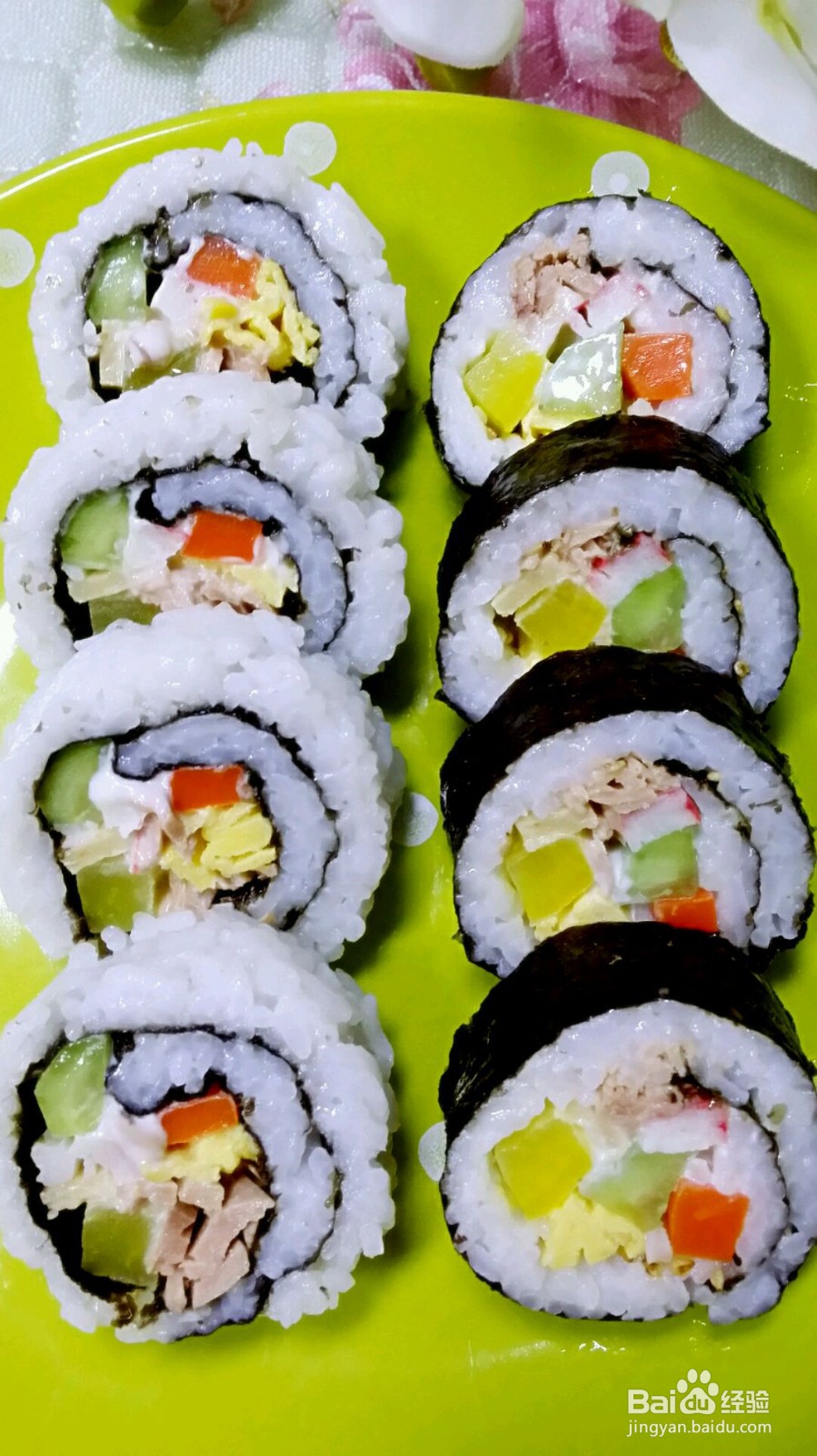 金枪鱼紫菜寿司卷的做法