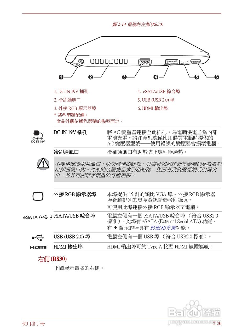 东芝Portege R830笔记本电脑使用說明書:[5]