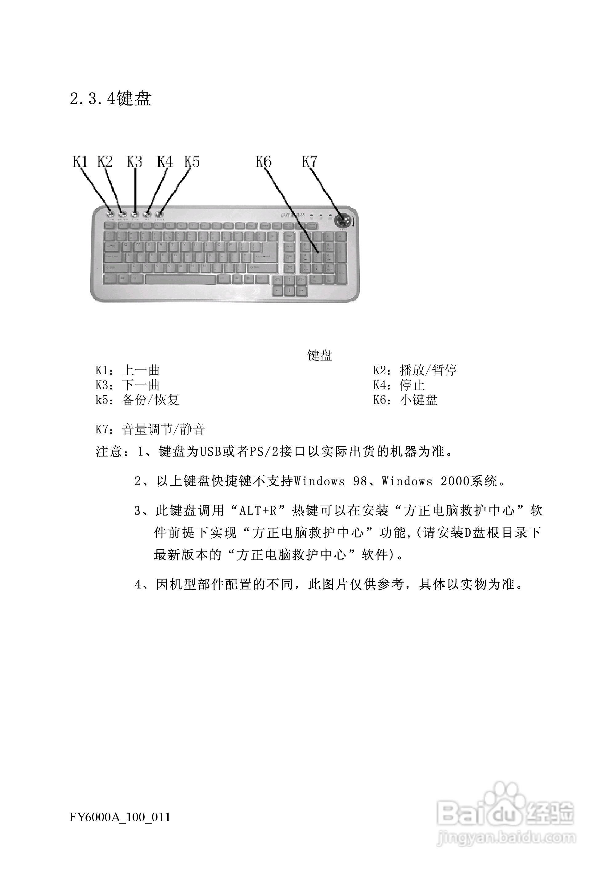 方正电脑飞越6000A系列机型说明书:[2]